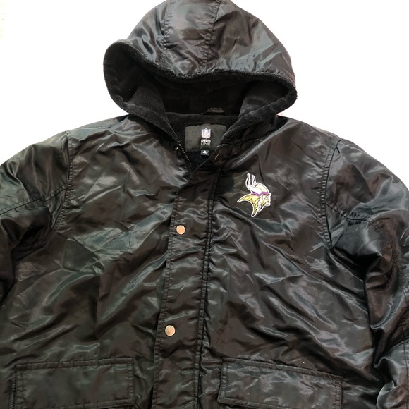 NFL MINNESOTA VIKINGS HOODIE BOMBER JACKET SIZE S - Picture 3 of 8